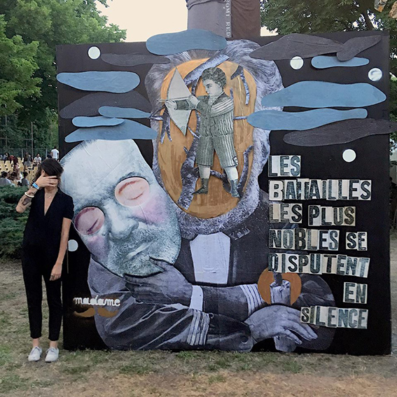 Madame streetart Uzes, France, Mai 2017.