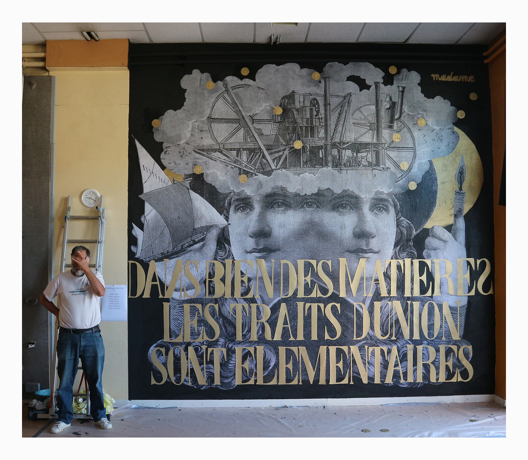 Madame streetart St Etienne, France, Mai 2018.