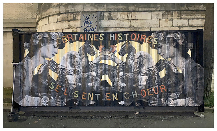 Madame streetart Paris, France, 2019