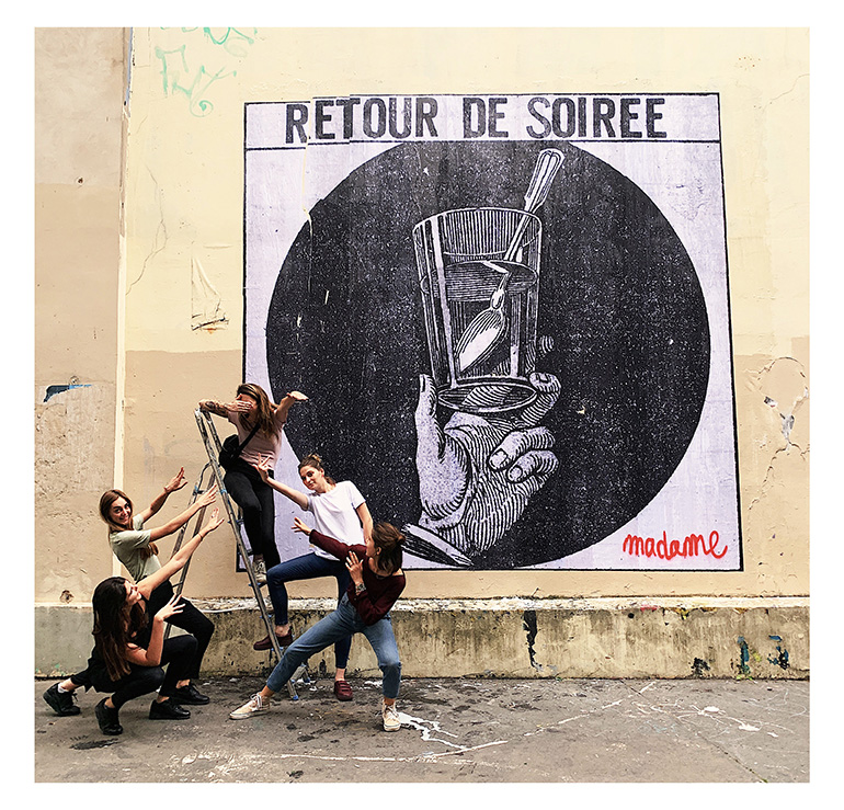 Madame streetart Paris, France, 2019