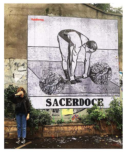 Madame streetart Paris, France, 2019