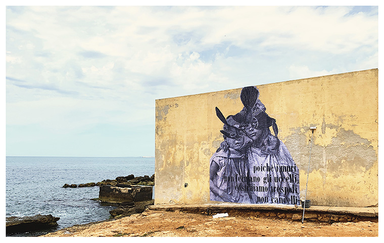 Madame streetart Sicille, Italie, 2019