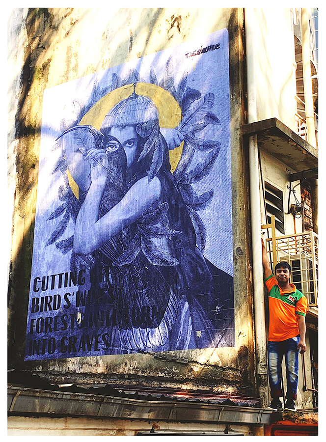 Madame streetart Kuala Limpur, Malaisie, Novembre 2019