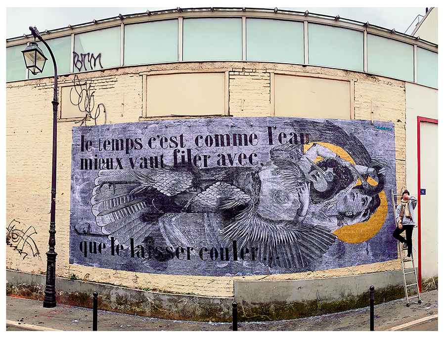 Madame streetart Paris, France, 2020
