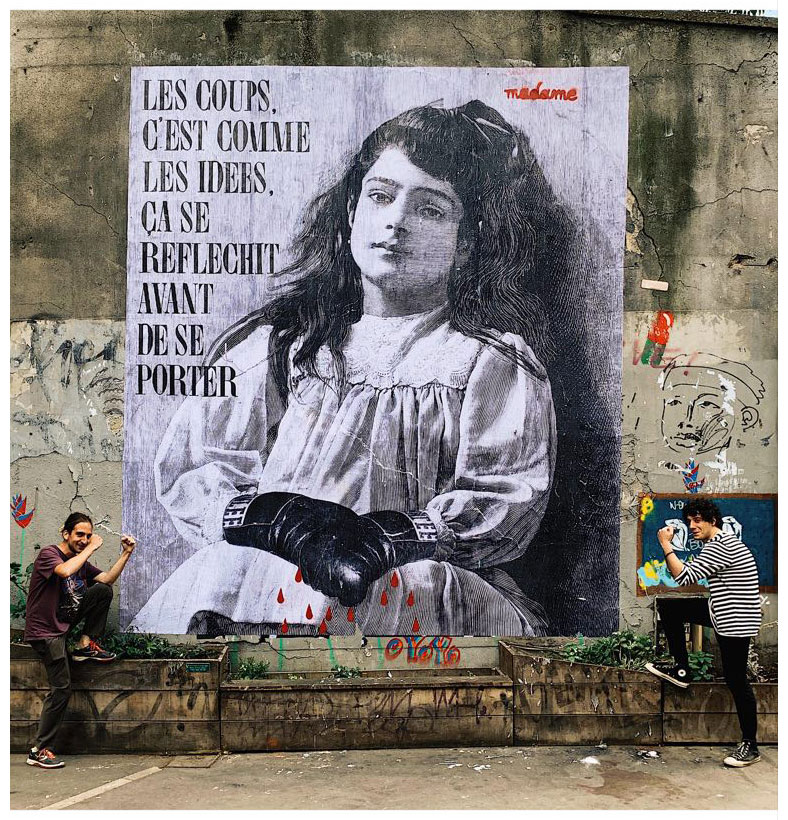 Madame streetart Paris 18e, France, 2020