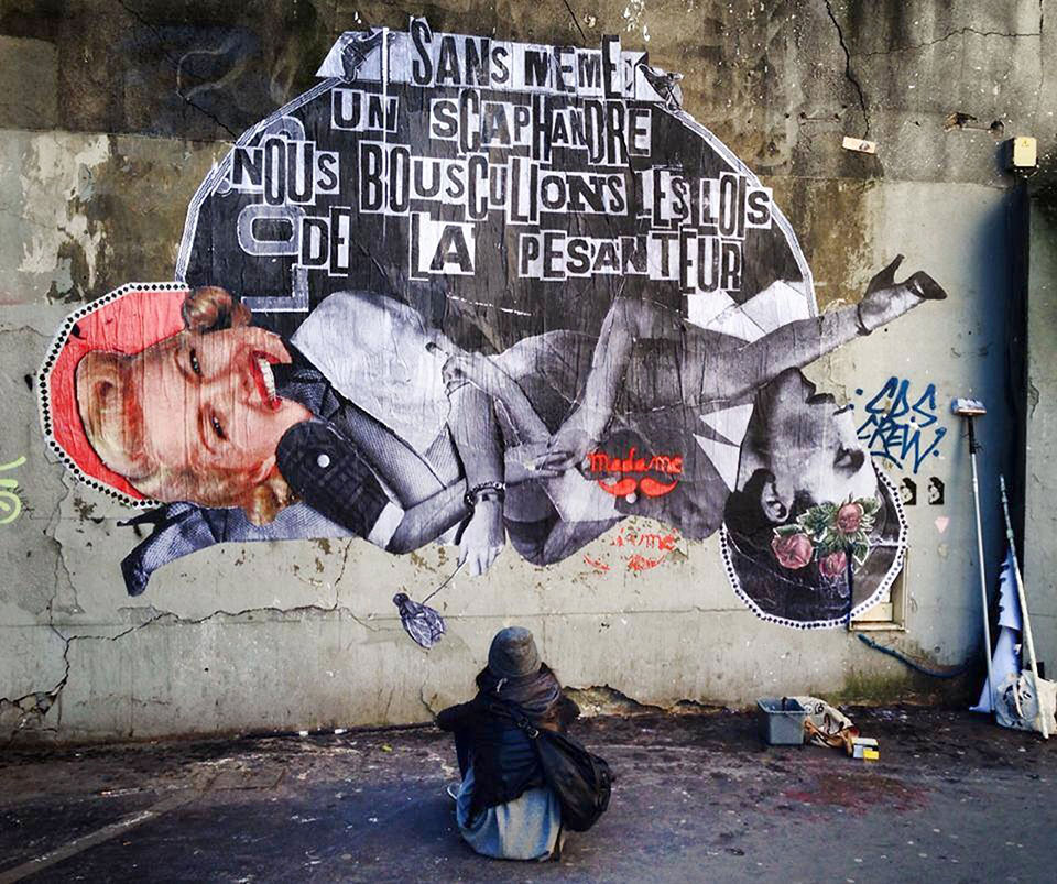 Madame streetart Paris 18e, France, 2016