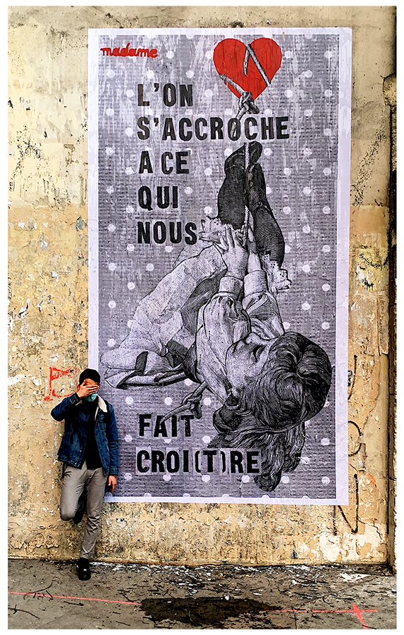 Madame streetart Paris 18e, France, 2020