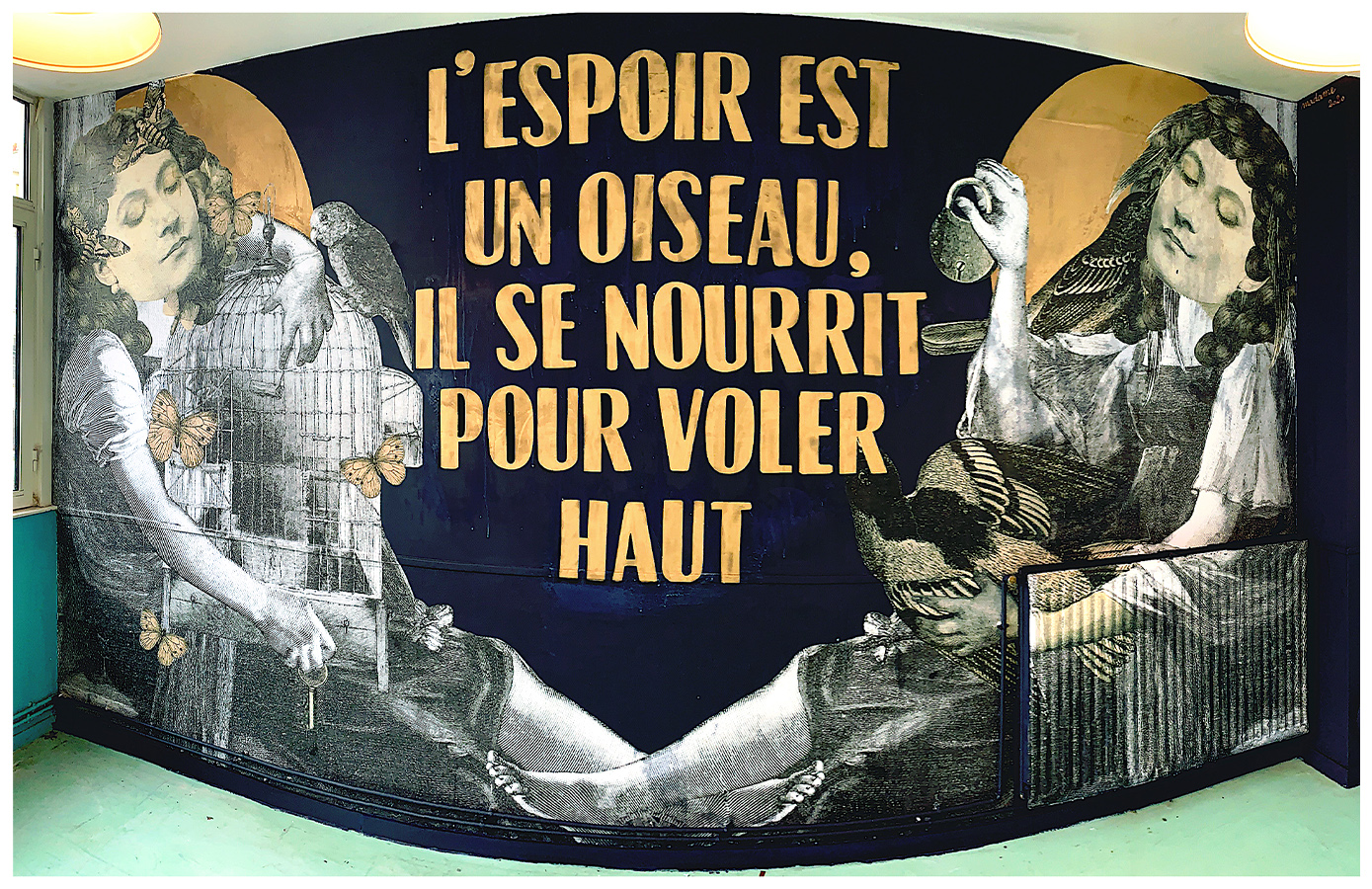 Madame streetart Paris 18e, France, 2020