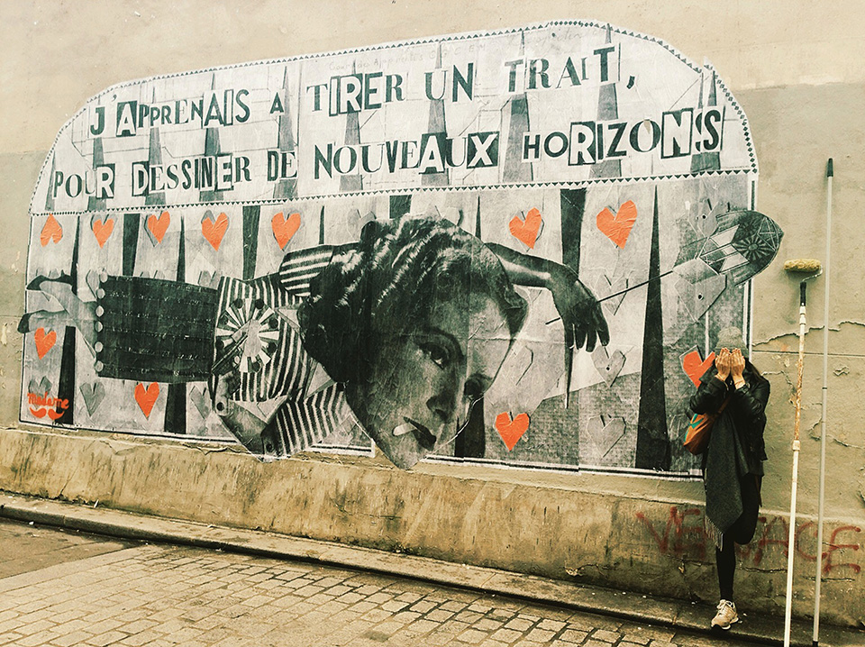 Madame streetart Paris, France, 2016