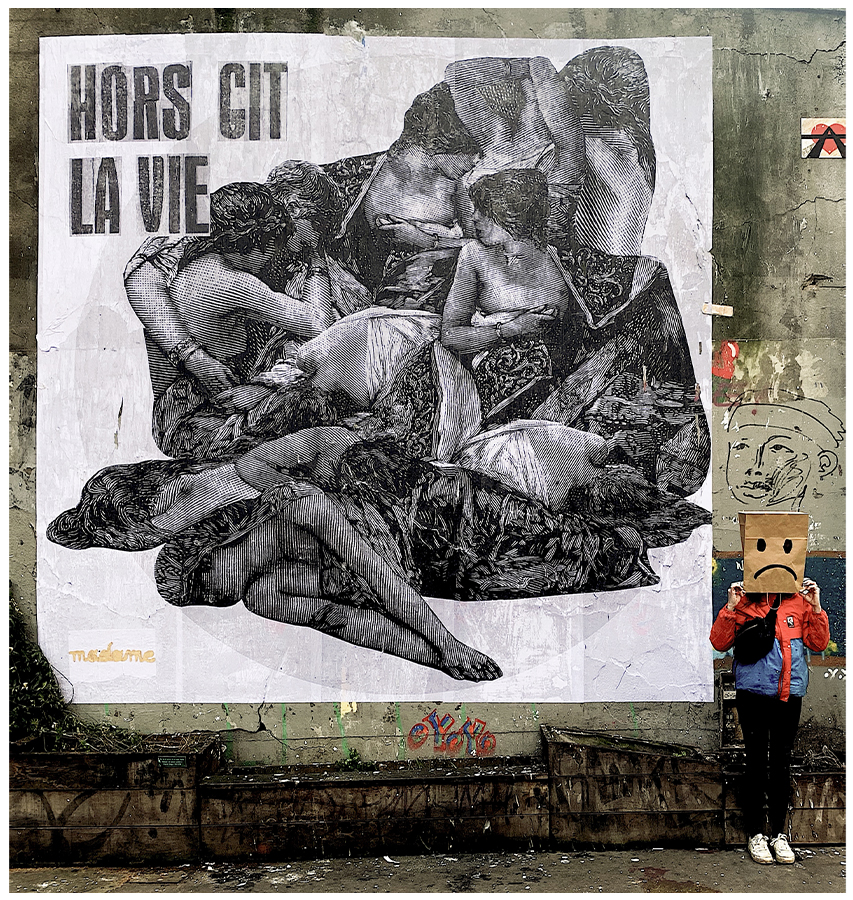 Madame streetart Paris, France, 2021