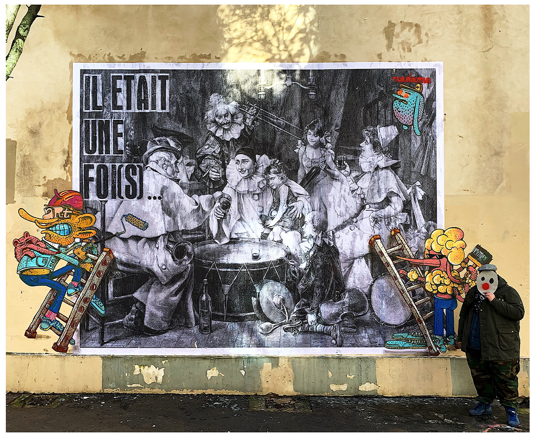 Madame streetart Paris, France, 2021