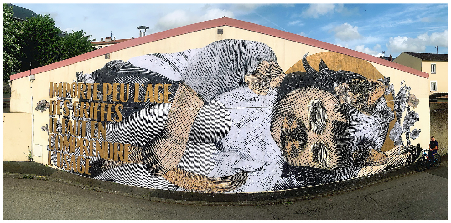 Madame streetart Bressuire, France, 2021