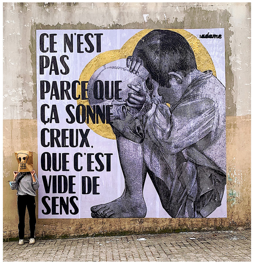 Madame streetart Paris, France, 2021
