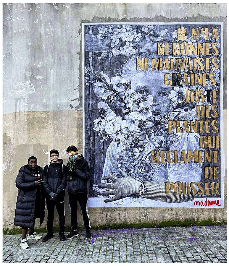 Madame streetart Paris, France, 2022