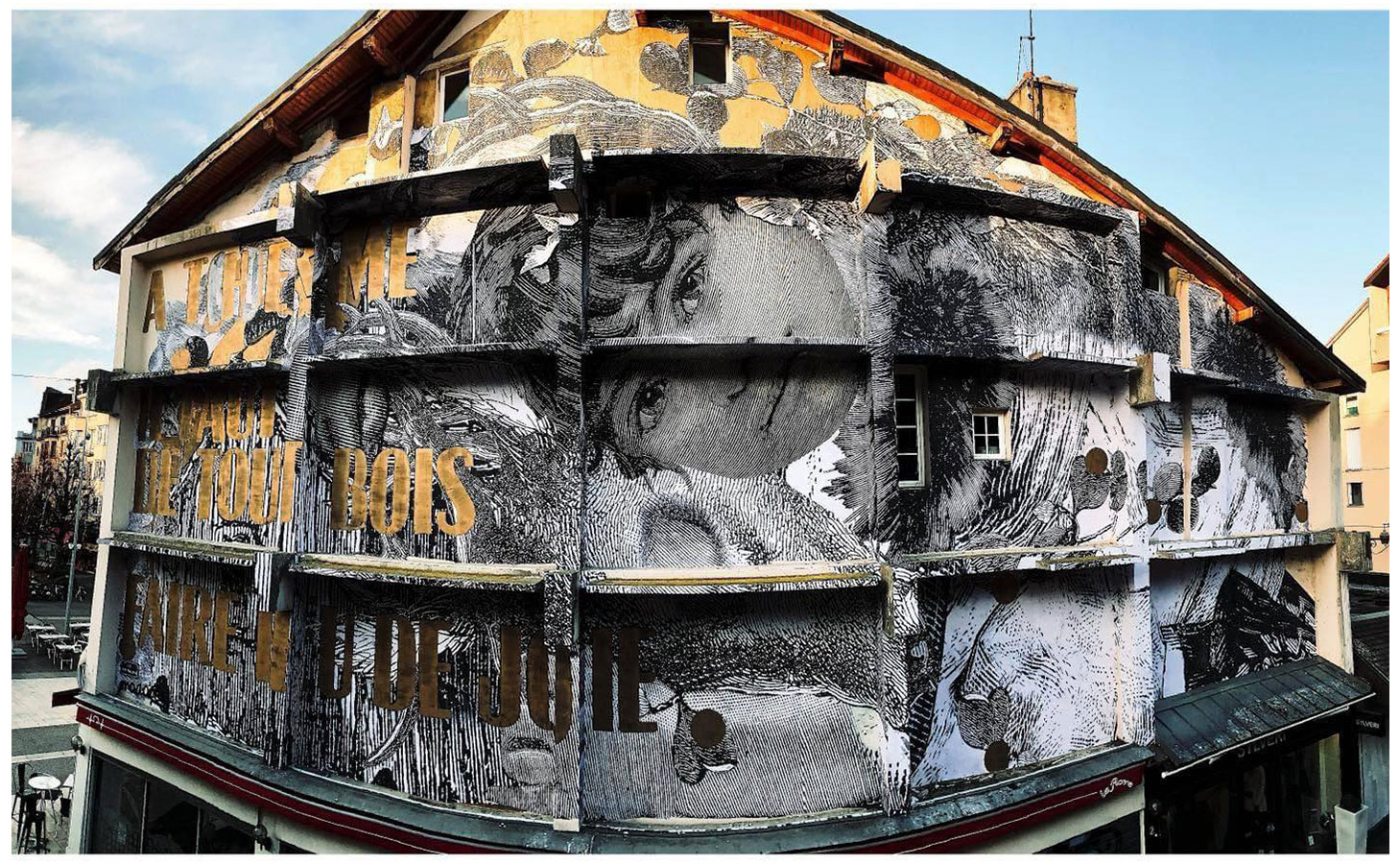 Madame streetart Thonon, France, 2021