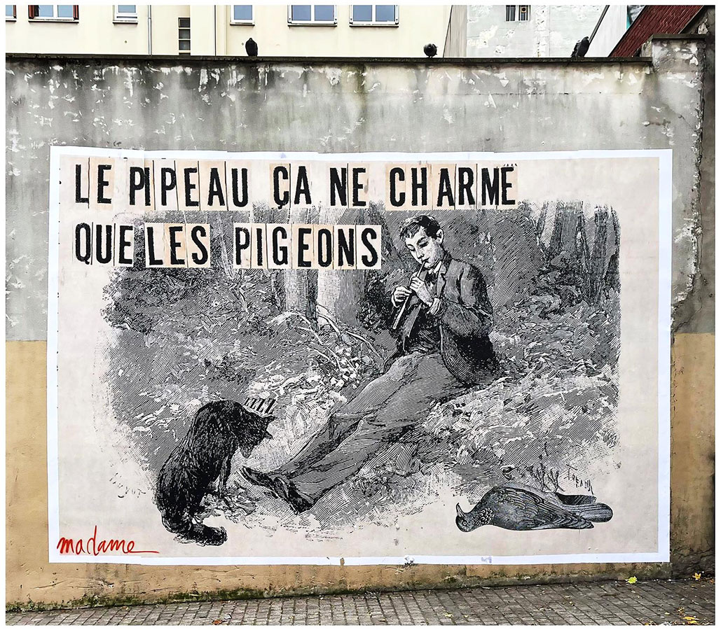 Madame streetart Paris, France, octobre 2022