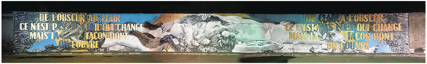 Madame streetart Paris, France, aout, 2022