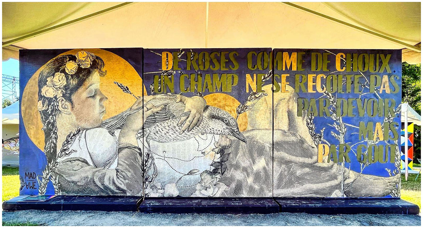 Madame streetart Le Mans, France, juin 2022