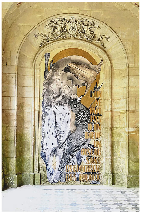 Madame streetart Laon, France, juin 2022