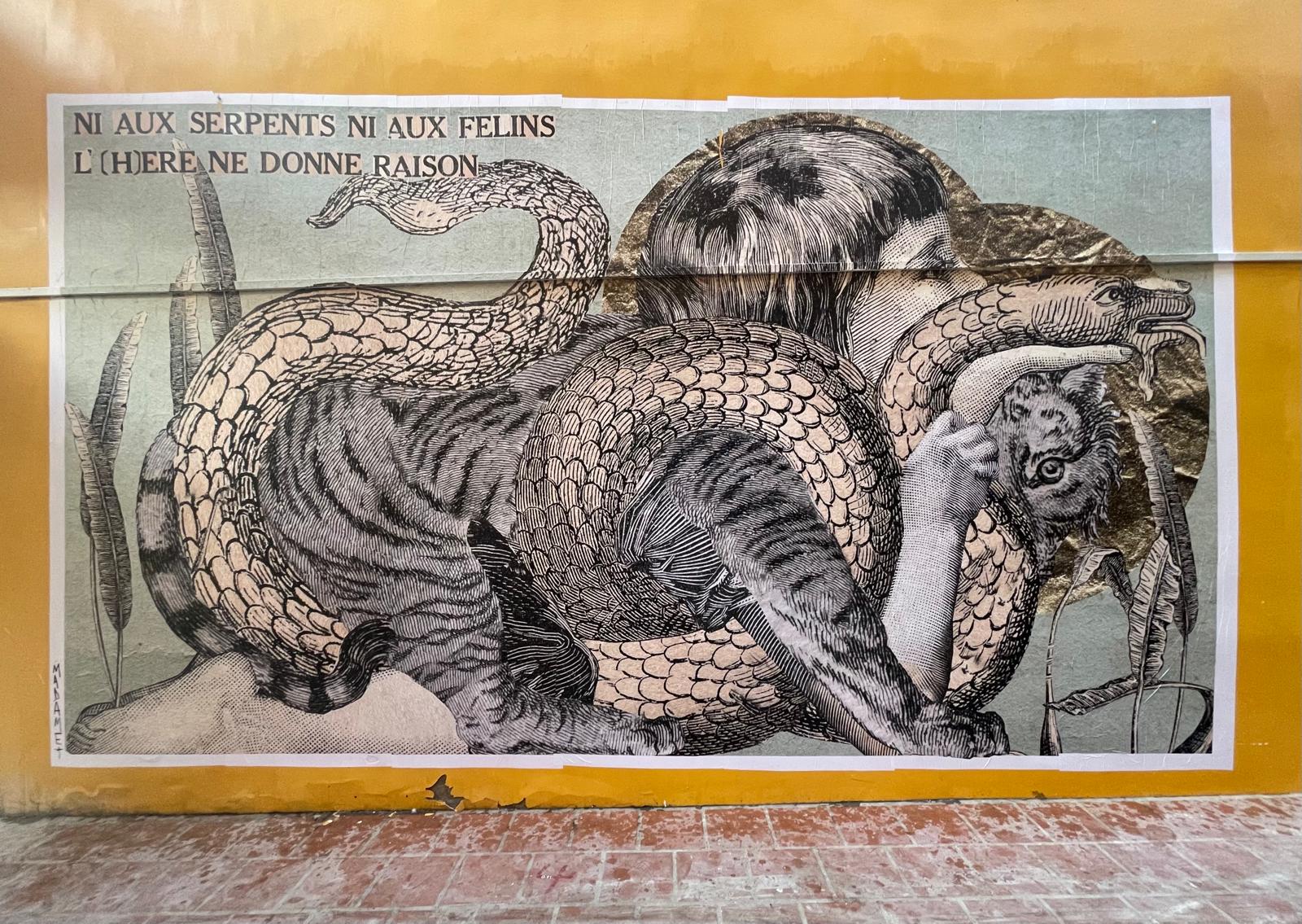 Madame streetart Battambang, Cambodge, 2024