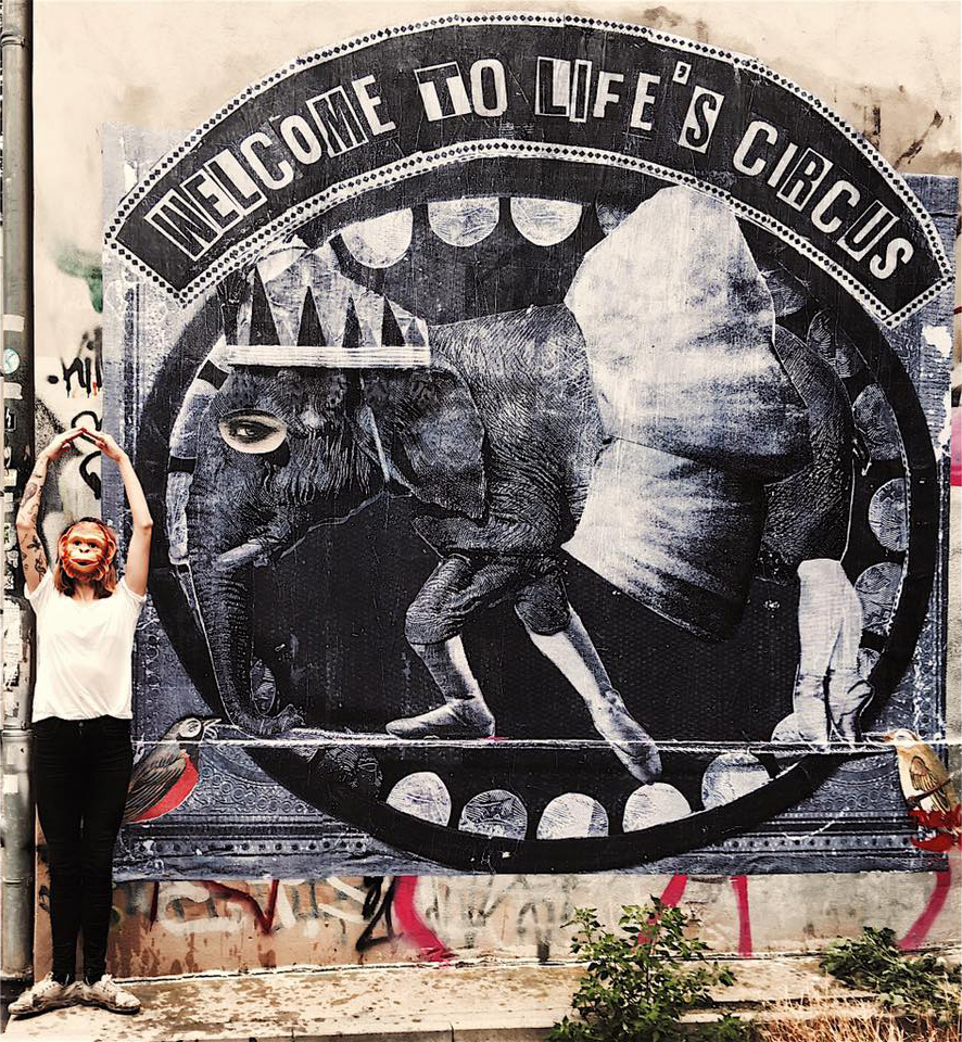 Madame streetart Berlin, Allemagne, 2017