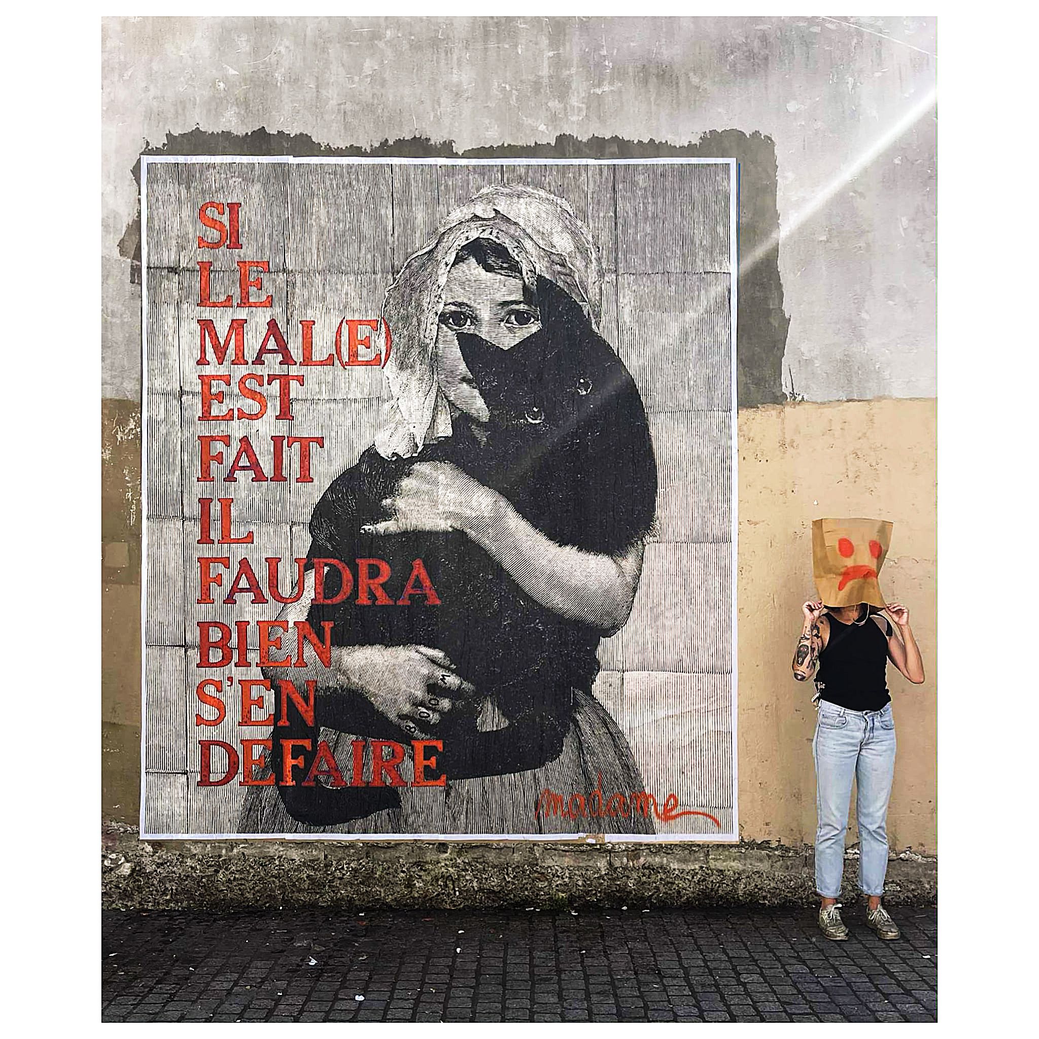 Madame streetart La goutte d'or, Paris, 2025