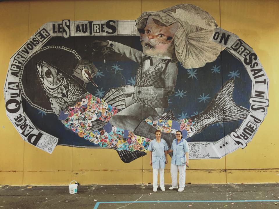 Madame streetart Fougeres, france, 2017