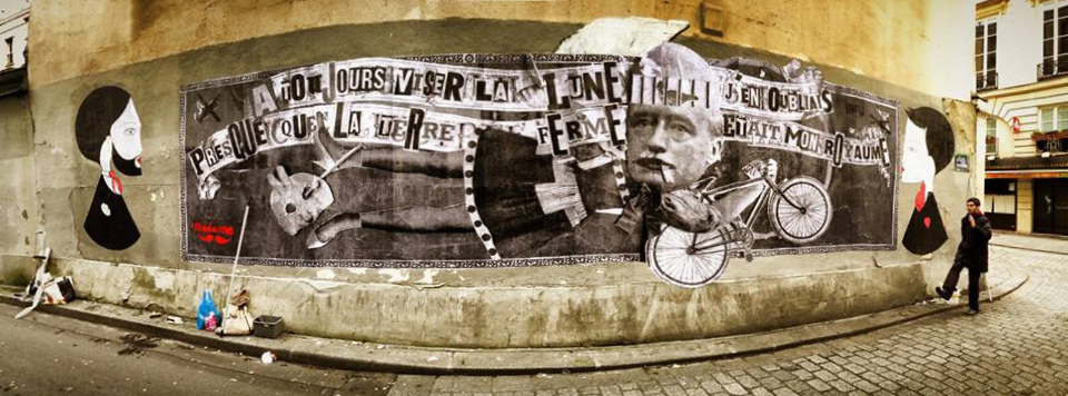 Madame streetart Paris 15e, France, 2016