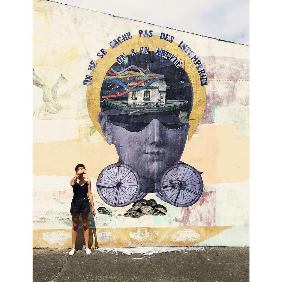 Madame streetart Le Port, La Reunion, France, Octobre 2017.